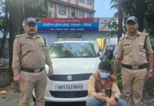 पटेलनगर में फायरिंग का आरोपी चंद घंटों में गिरफ्तार, कार बरामद
